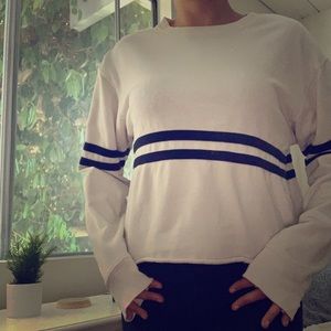 Brandy Melville cropped striped sweatshirt!
